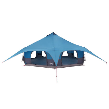 vidaXL Family Tent 18-Person Blue 185T Polyester with PU Coating 2