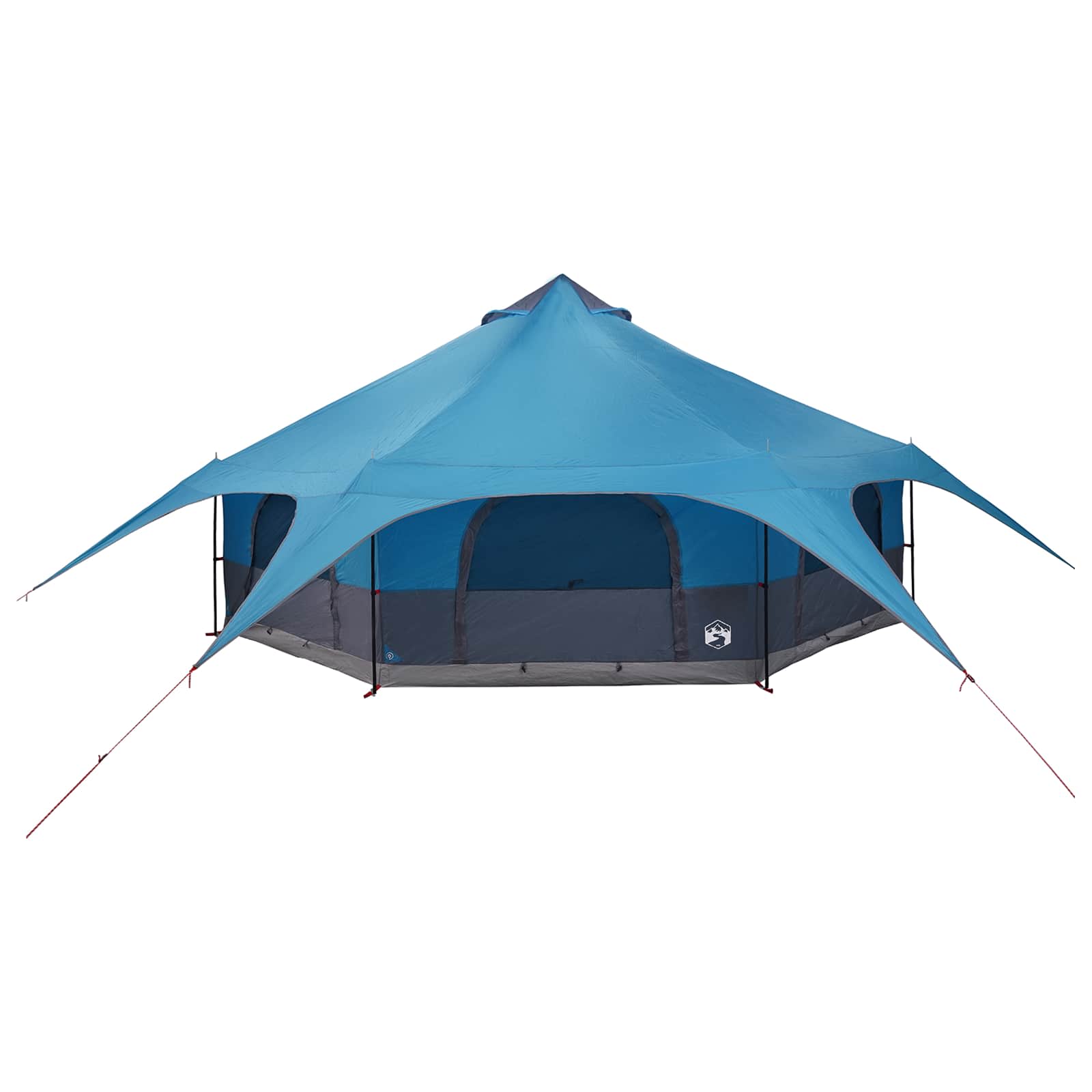vidaXL Family Tent 18-Person Blue 185T Polyester with PU Coating 5
