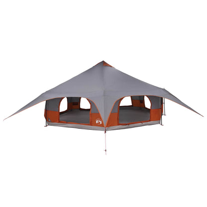 vidaXL Family Tent 18-Person Grey and Orange 2
