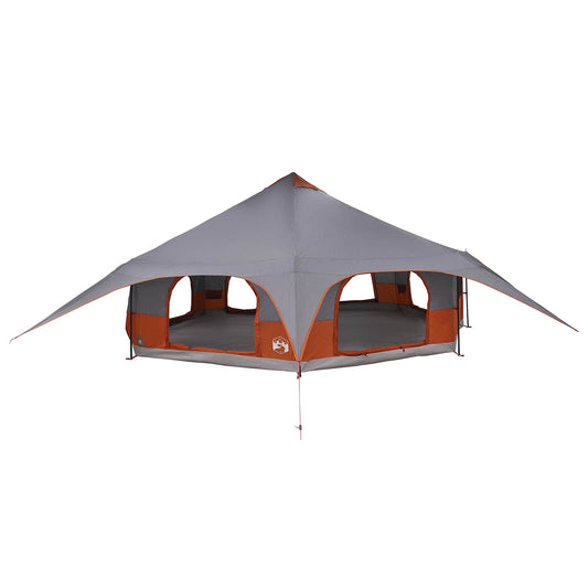 vidaXL Family Tent 18-Person Grey and Orange 2