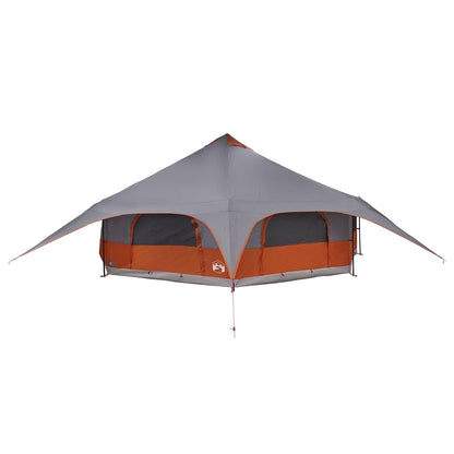 vidaXL Family Tent 18-Person Grey and Orange 3