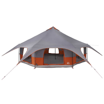 vidaXL Family Tent 18-Person Grey and Orange 4