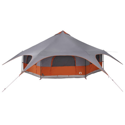 vidaXL Family Tent 18-Person Grey and Orange 5