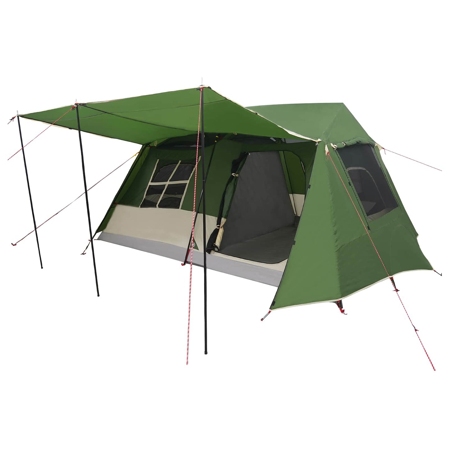 vidaXL Tunnel Tent Green 400 x 278 x 182 cm 2
