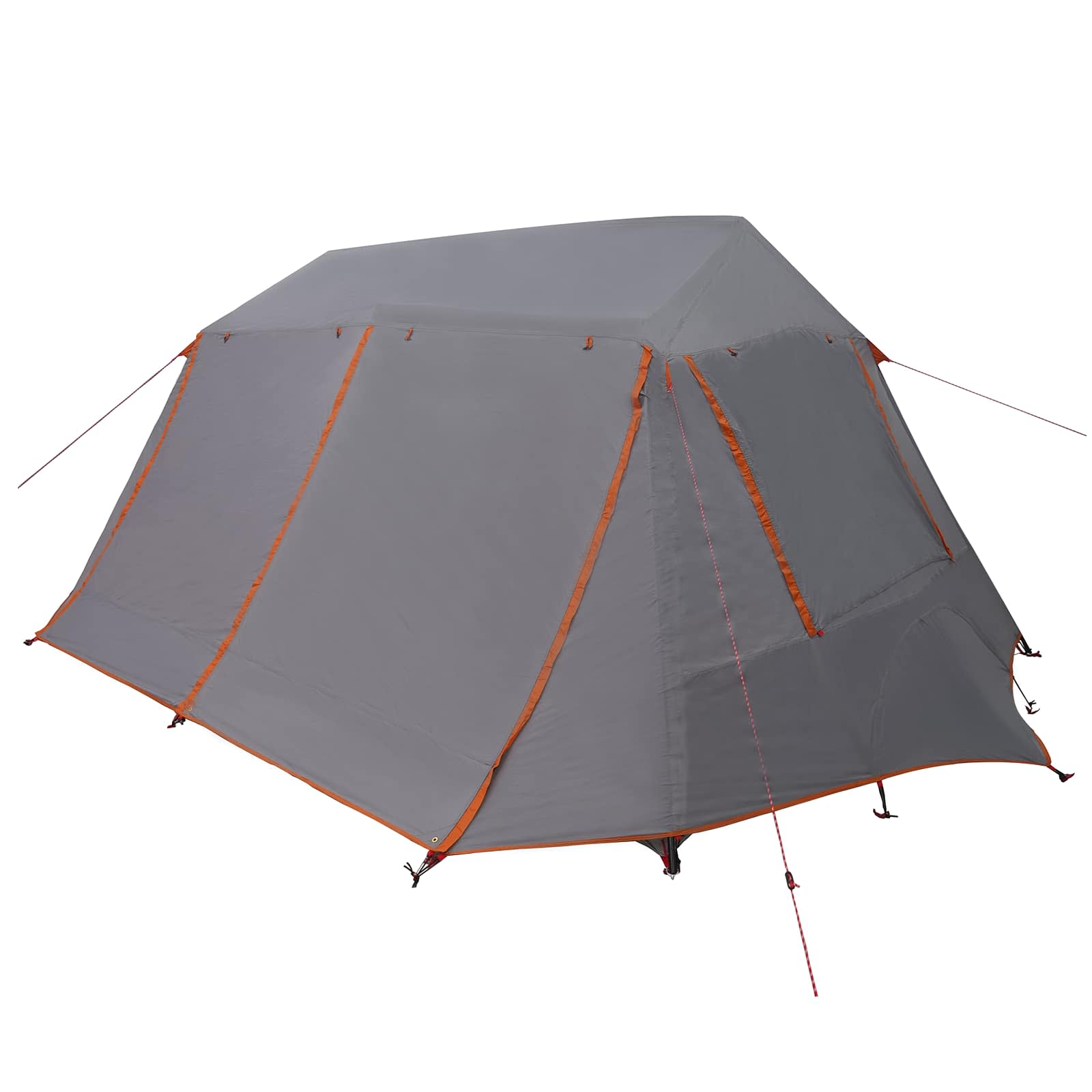 vidaXL Tunnel Tent Grey and Orange 400 x 278 x 182 cm 3