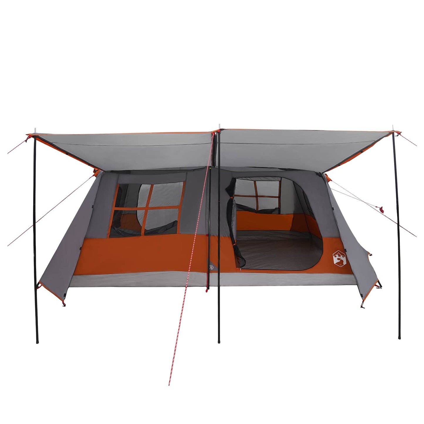 vidaXL Tunnel Tent Grey and Orange 400 x 278 x 182 cm 4