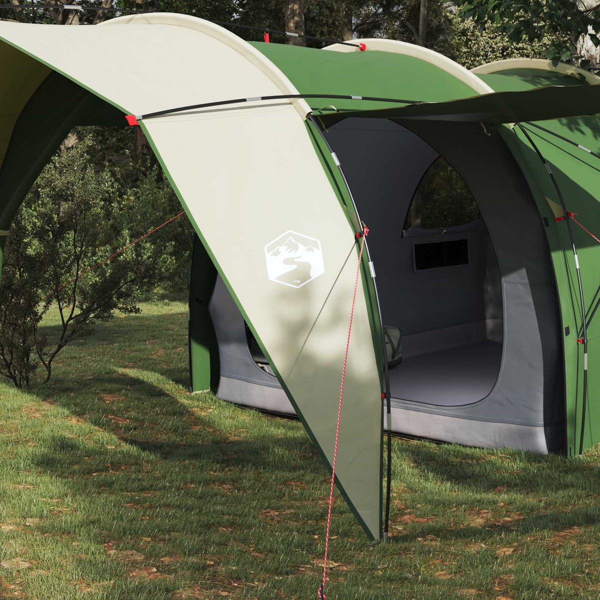 Tunnel Tent 185T Polyester with PU Coating Green