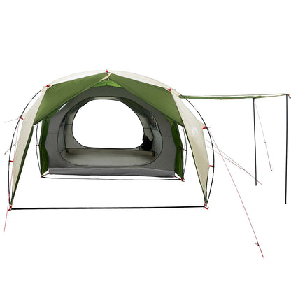 vidaXL Tunnel Tent 6-Person Green 185T Polyester with PU Coating 5