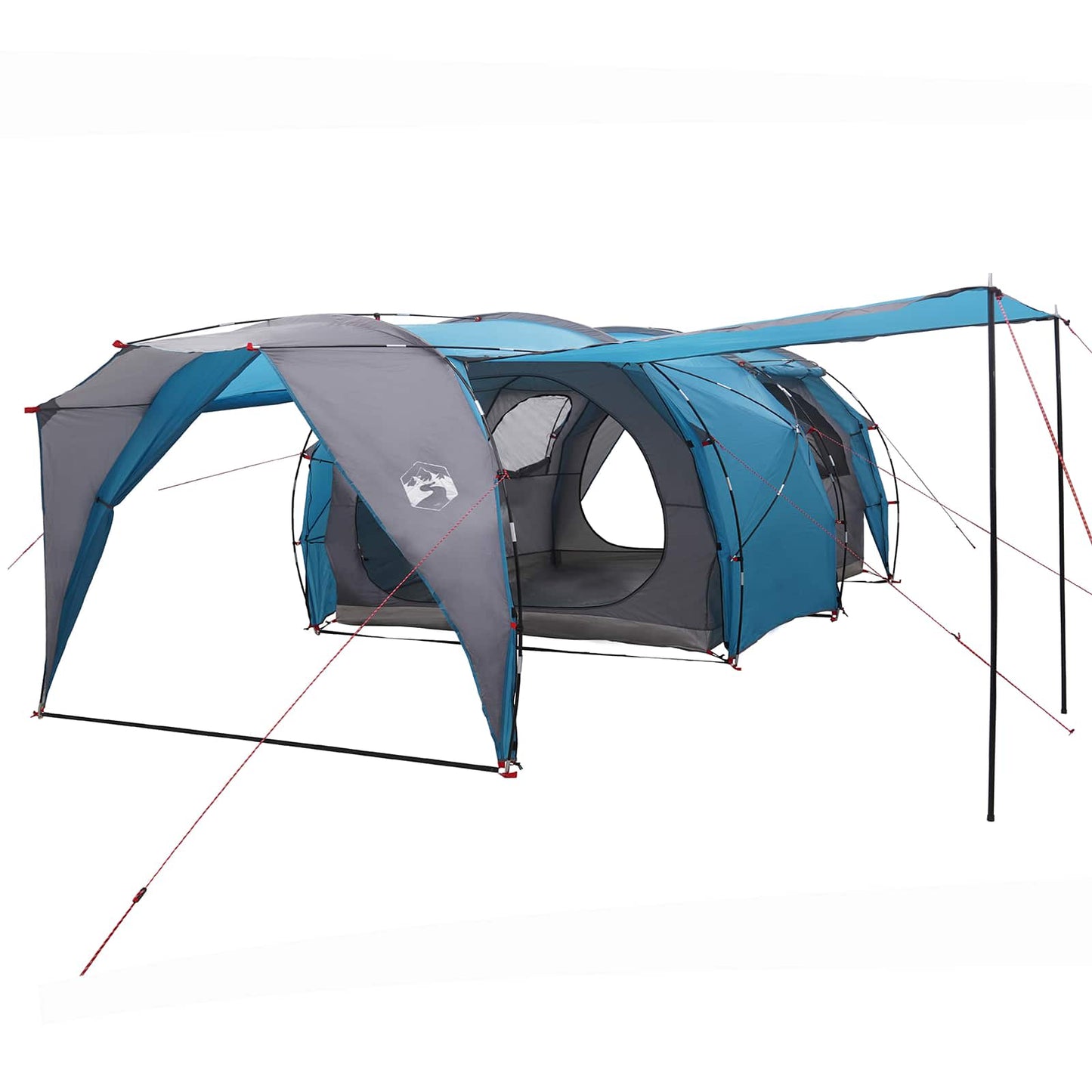 vidaXL Tunnel Tent 6-Person Blue 185T Polyester with PU Coating 2
