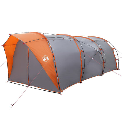 vidaXL Tunnel Tent 6-Person Grey and Orange 4