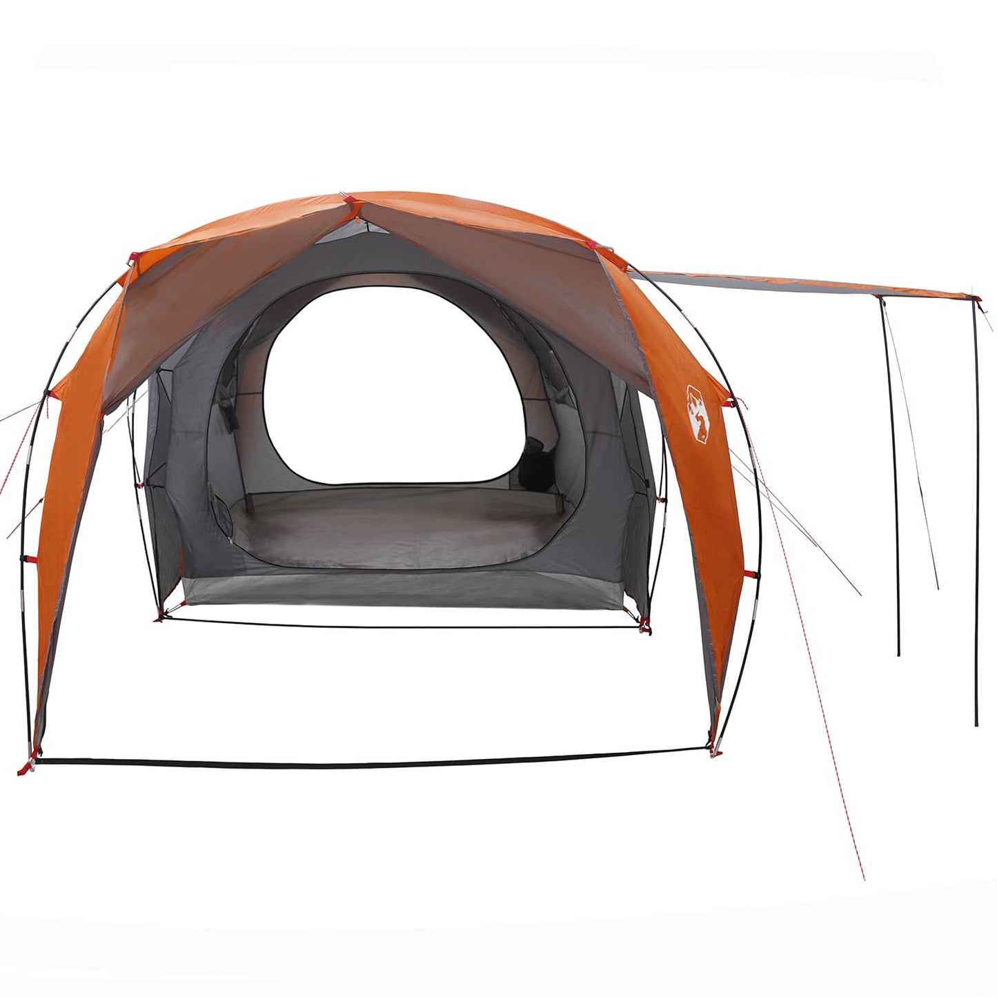 vidaXL Tunnel Tent 6-Person Grey and Orange 5