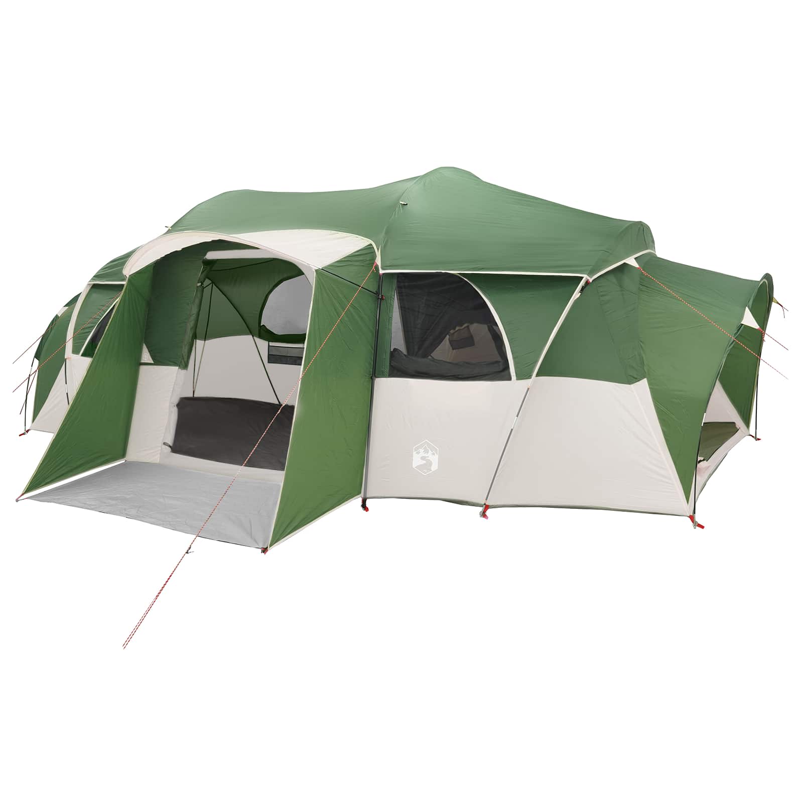 vidaXL Family Tent with Rainfly Water-resistant 10-Person Green 2