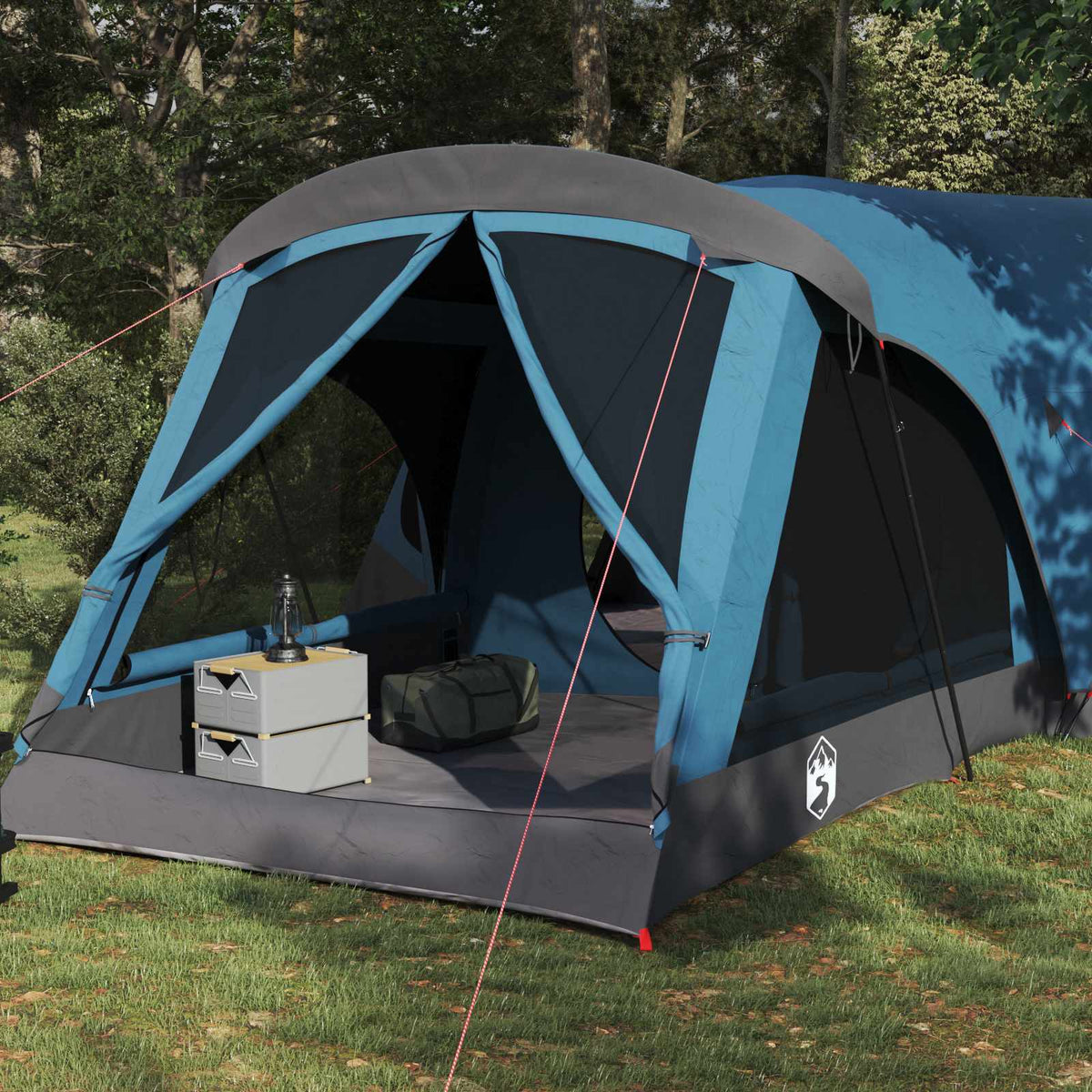 vidaXL Family Tent 14-Person Blue 185T Polyester with PU Coating 3