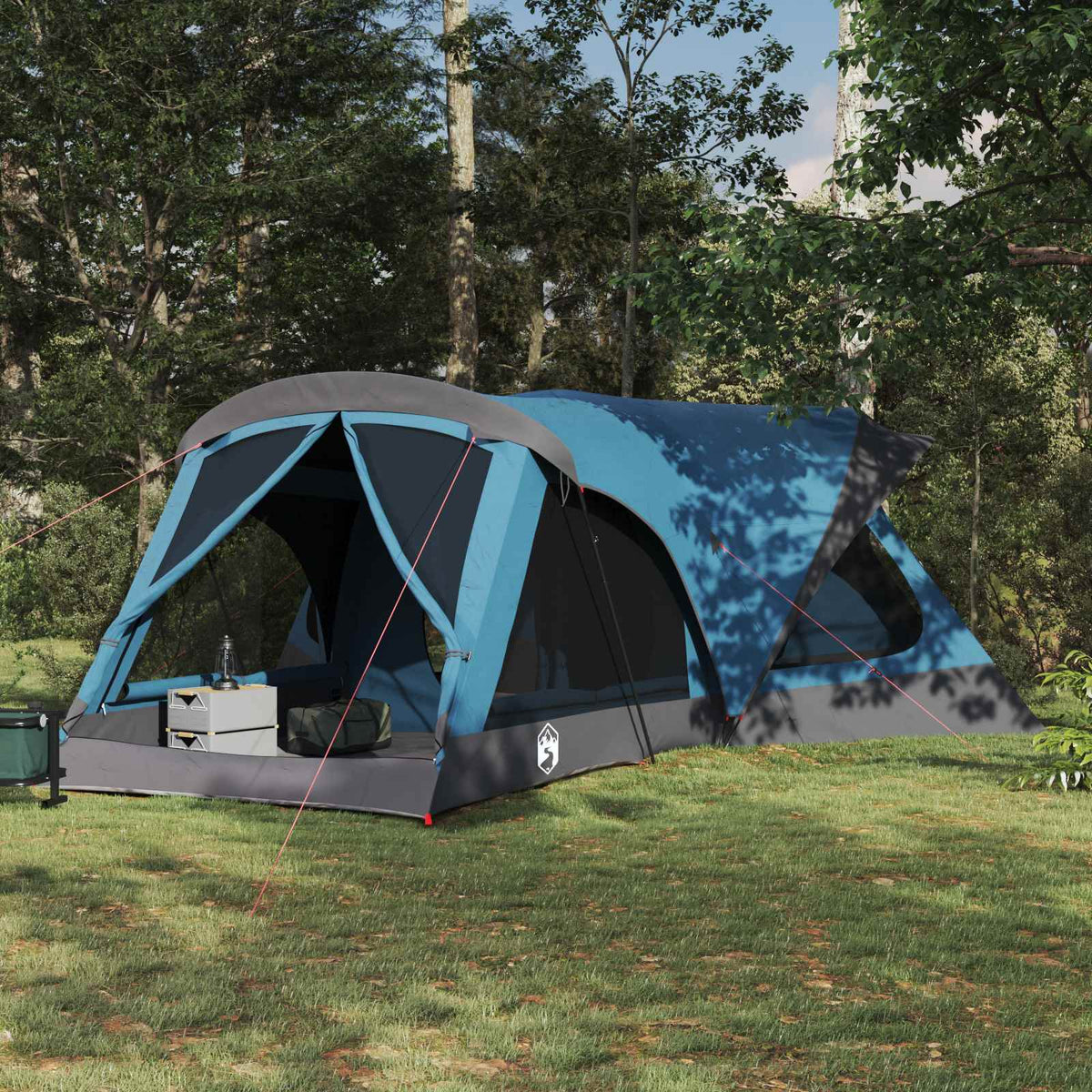 vidaXL Family Tent 14-Person Blue 185T Polyester with PU Coating 1