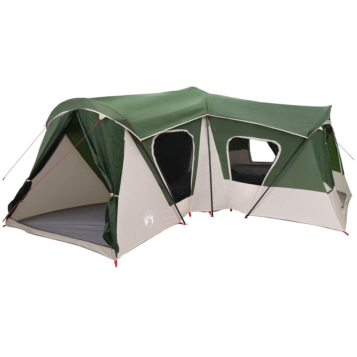 Family Tent 14-Person 185T Polyester with PU Coating Green