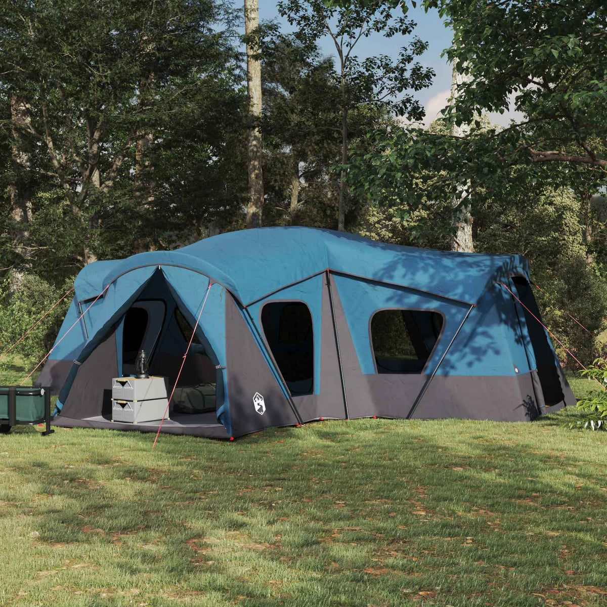 vidaXL Family Tent 14-Person Blue 185T Polyester with PU Coating 1