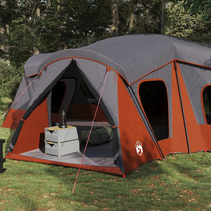 Family Tent 14-Person 185T Polyester with PU Coating Grey and orange