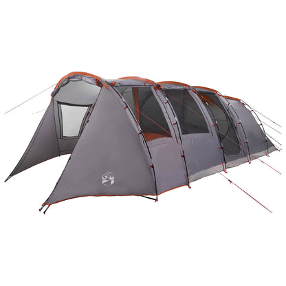vidaXL Tunnel Tent 675 x 392 x 210 cm Grey and Orange 2