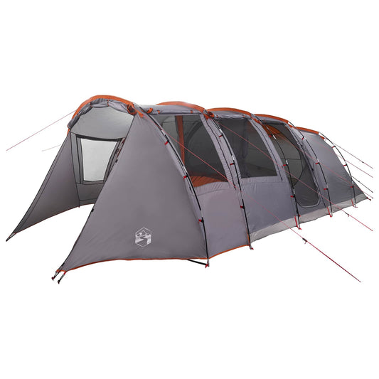 vidaXL Tunnel Tent 675 x 392 x 210 cm Grey and Orange 2