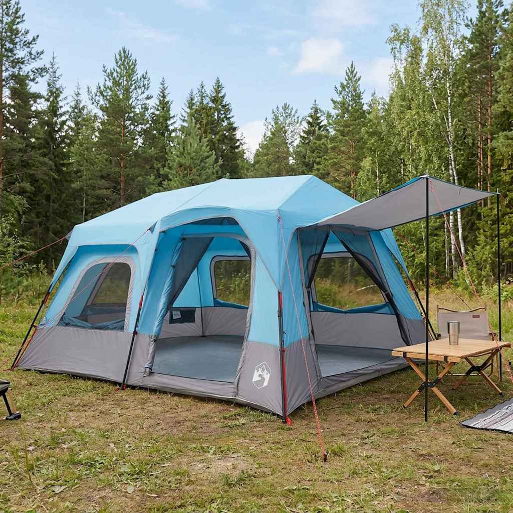 vidaXL Instant Tent 8-Person Blue 185T Polyester with PU Coating 1