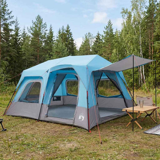 vidaXL Instant Tent 8-Person Blue 185T Polyester with PU Coating 1