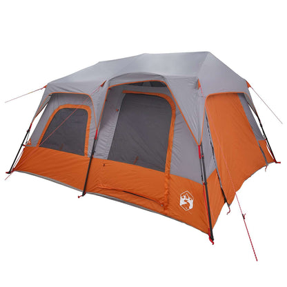 vidaXL Instant Tent 8-Person Grey and Orange 3