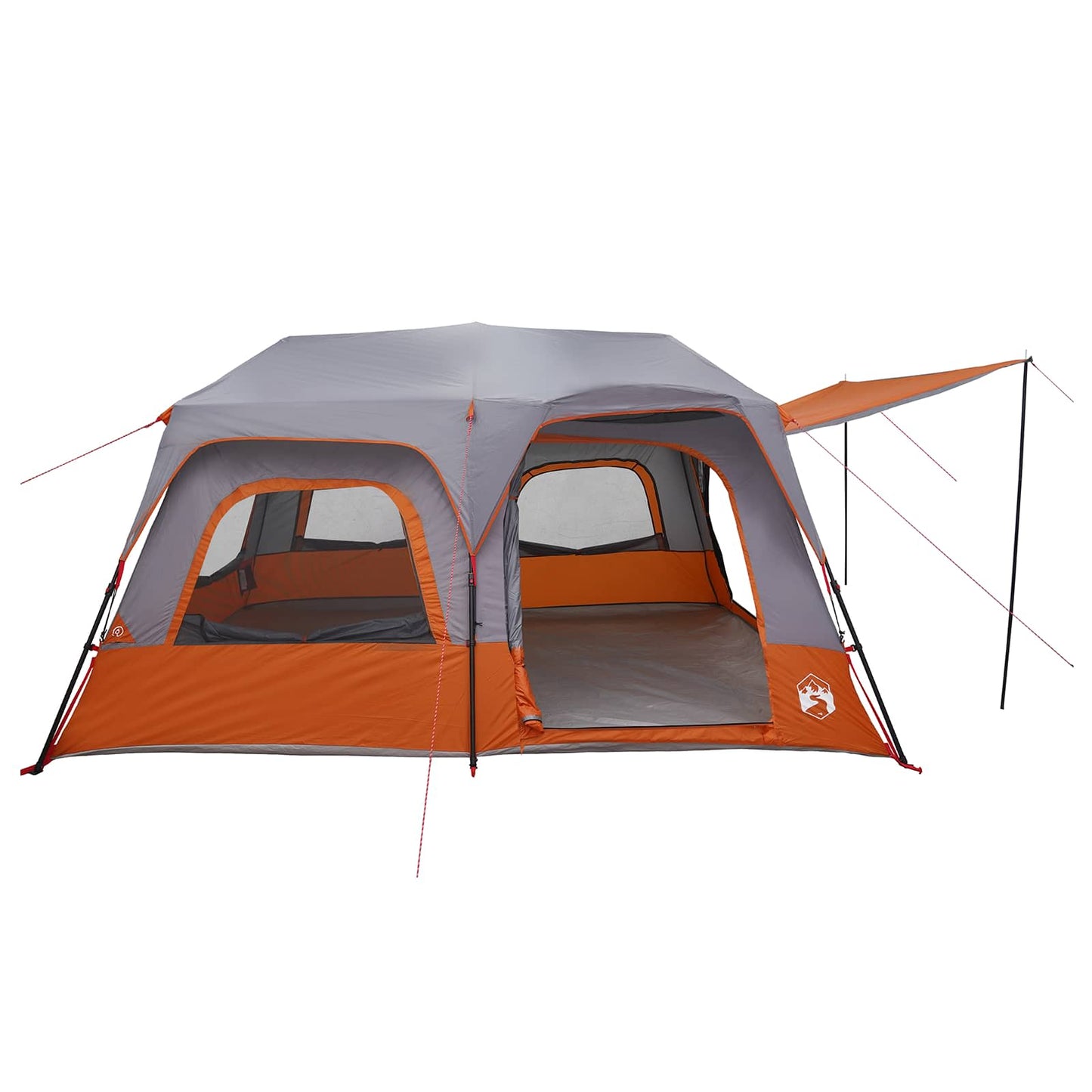 vidaXL Instant Tent 8-Person Grey and Orange 4