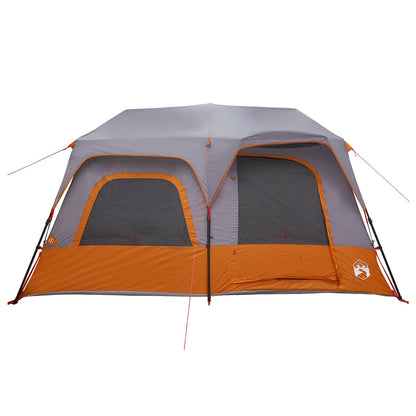 vidaXL Instant Tent 8-Person Grey and Orange 5