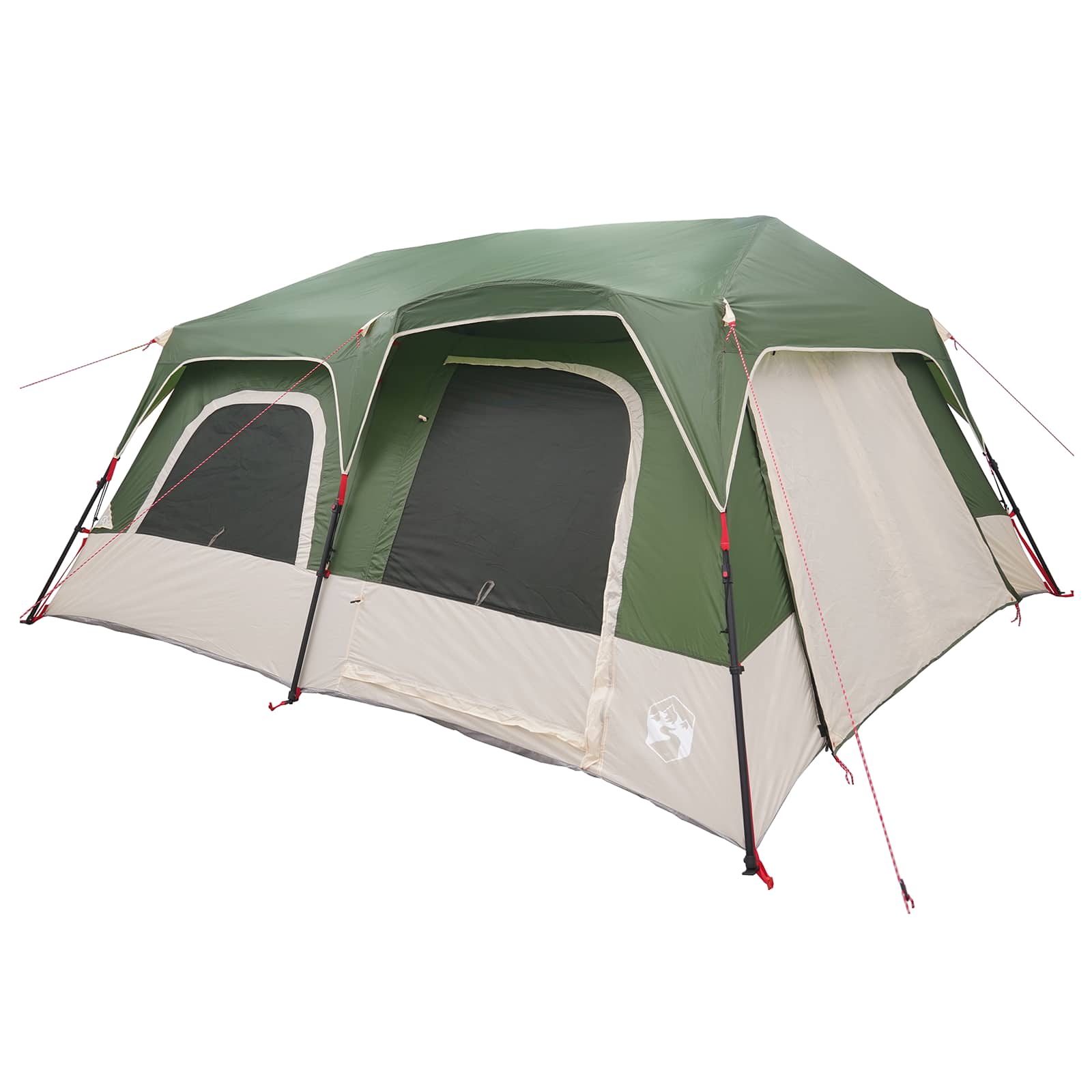 vidaXL Instant Tent 10-Person Green 185T Polyester with PU Coating 3