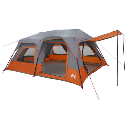 Instant Tent 185T Polyester with PU Coating Grey and orange 10-Person