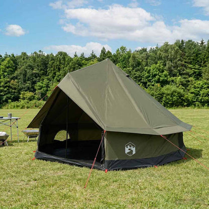 vidaXL Family Tent Army Green 8-Person Polycotton 1
