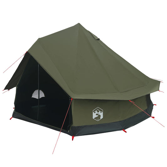 vidaXL Family Tent Army Green 8-Person Polycotton 2