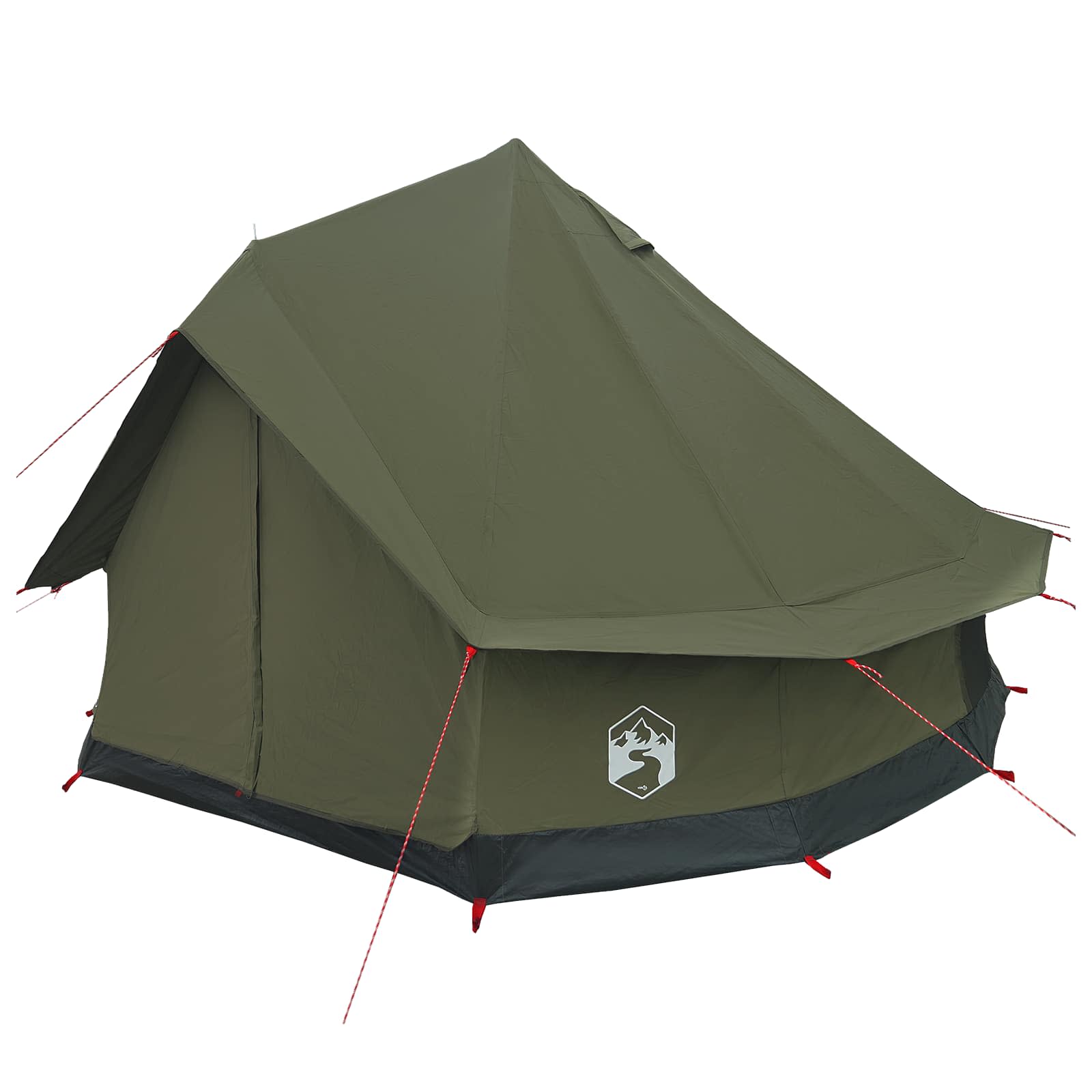 vidaXL Family Tent Army Green 8-Person Polycotton 3