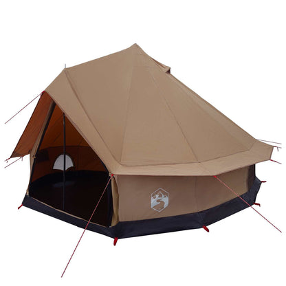 vidaXL Family Tent Brown 8-Person Polycotton 2