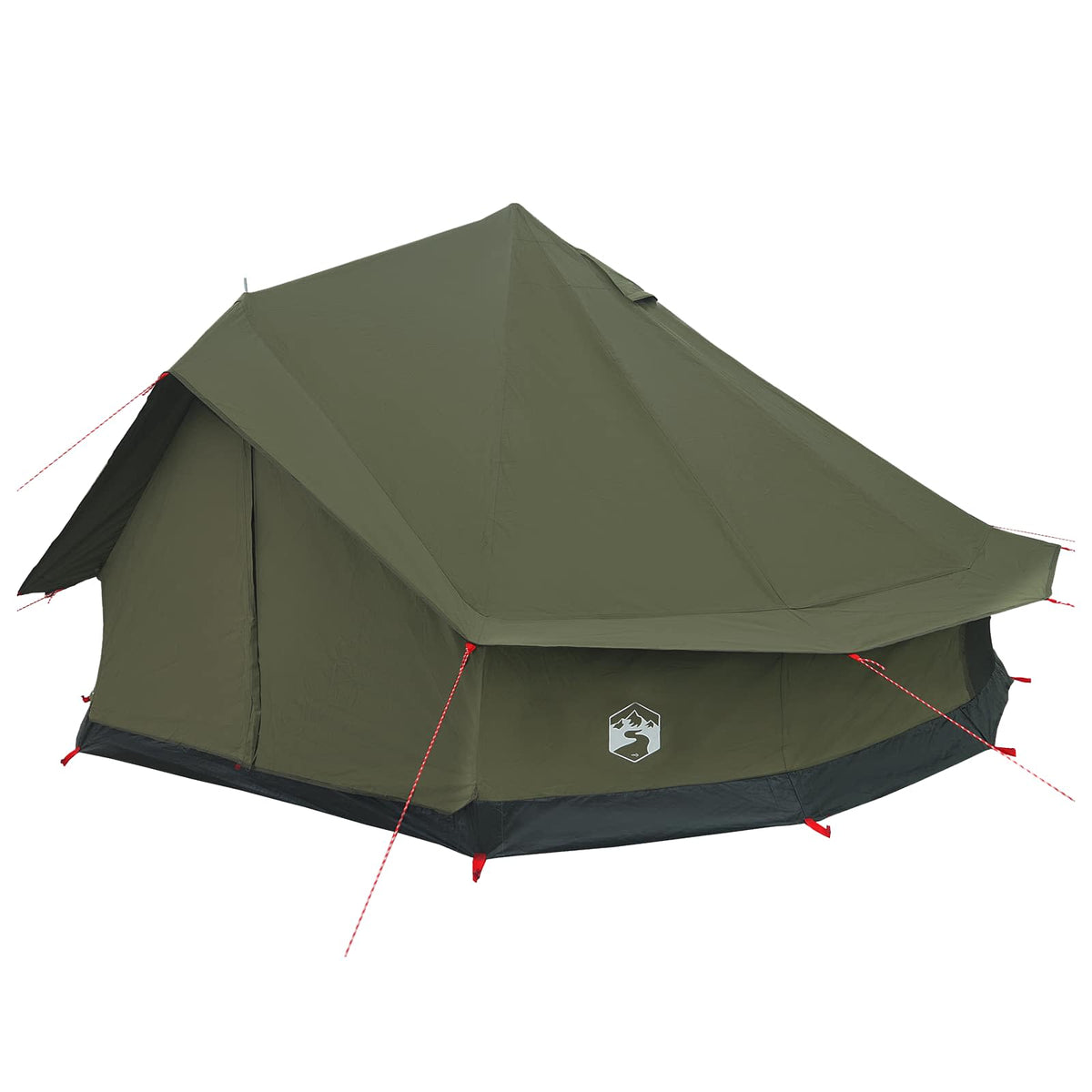 vidaXL Family Tent 10-Person Army Green Polycotton 3