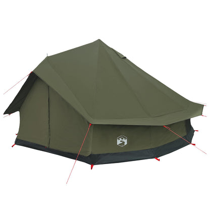vidaXL Family Tent 10-Person Army Green Polycotton 3