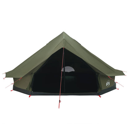 vidaXL Family Tent 10-Person Army Green Polycotton 4