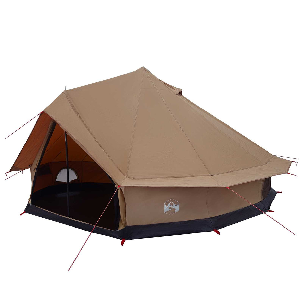 vidaXL Family Tent 10-Person Brown Polycotton 2