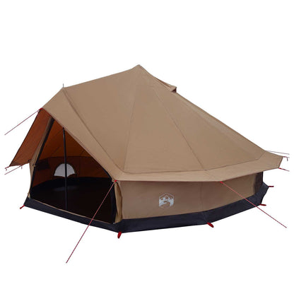 vidaXL Family Tent 10-Person Brown Polycotton 2