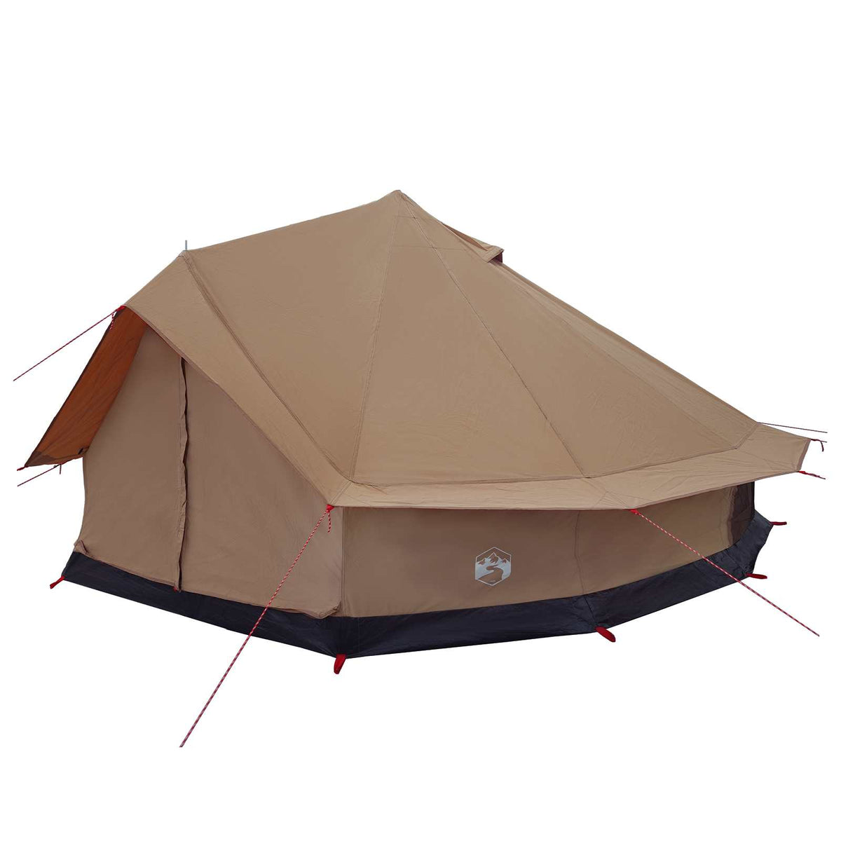 vidaXL Family Tent 10-Person Brown Polycotton 3