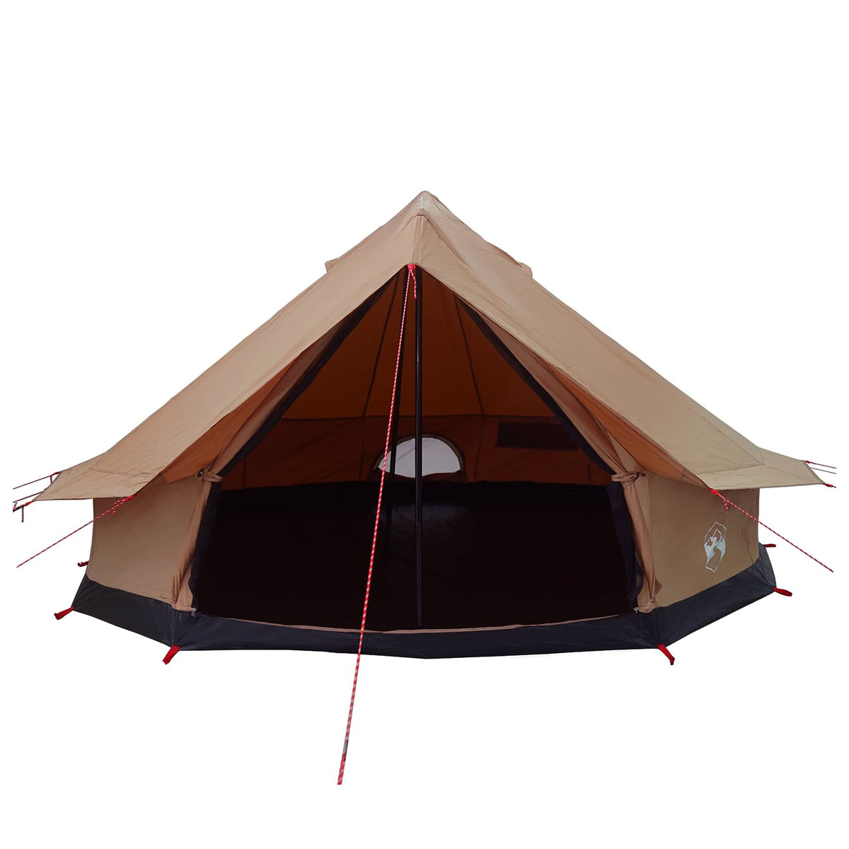 vidaXL Family Tent 10-Person Brown Polycotton 4