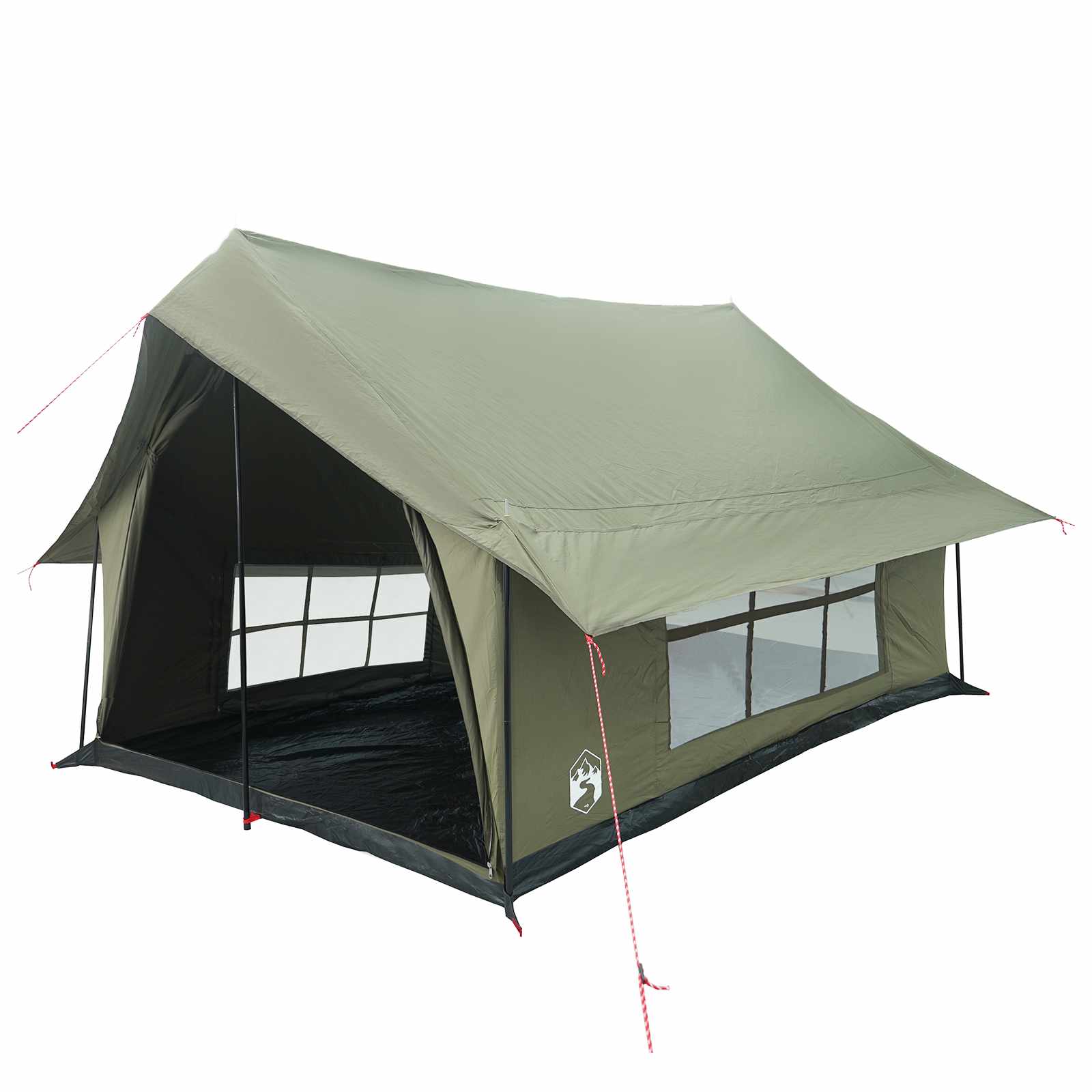 vidaXL Cabin Tent Army Green 340 x 246 x 210 cm Polycotton 2