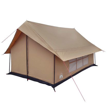 vidaXL Cabin Tent Brown 340 x 246 x 210 cm Polycotton 3