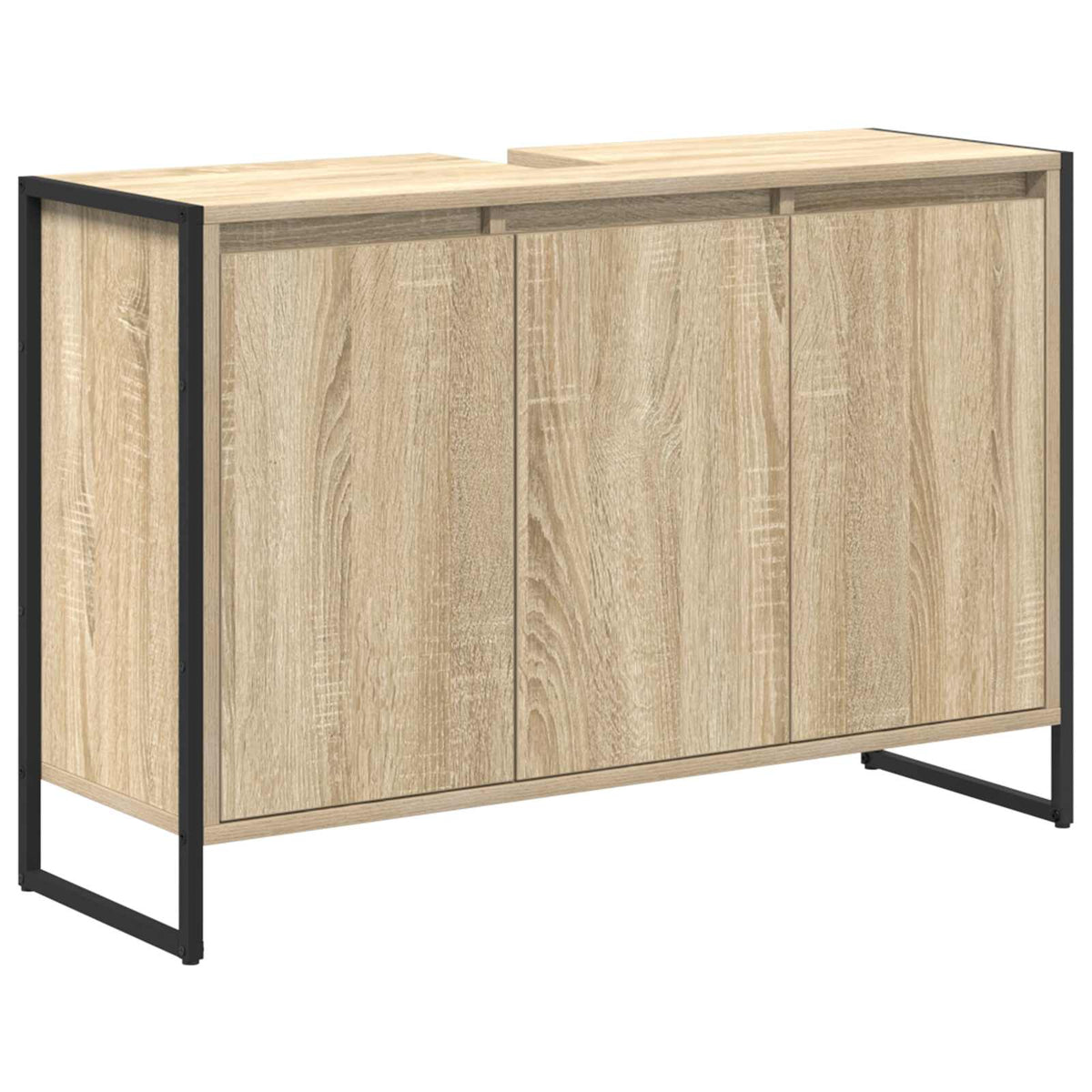 vidaXL Bathroom Furniture Set 4 pcs Sonoma Oak Engineered Wood 5