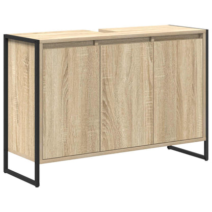 vidaXL Bathroom Furniture Set 4 pcs Sonoma Oak Engineered Wood 5