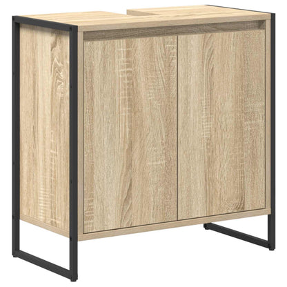 vidaXL Bathroom Furniture Set 4 pcs Sonoma Oak Engineered Wood 5