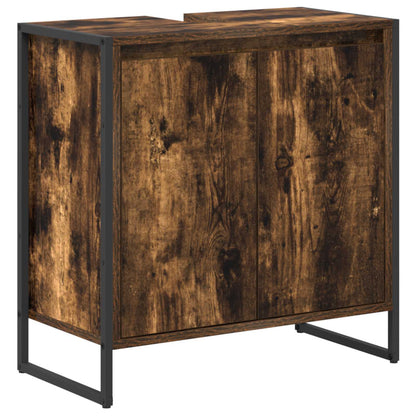 vidaXL Bathroom Furniture Set 4 pcs Smoked Oak Engineered Wood 5
