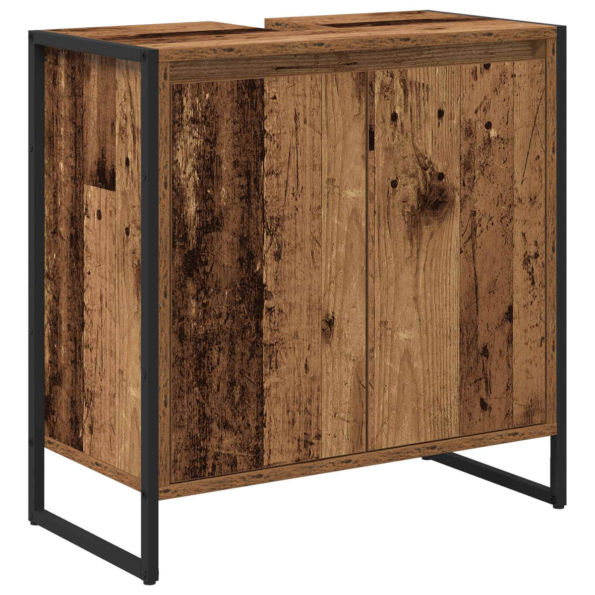 vidaXL Bathroom Furniture Set 4 pcs Old Wood Engineered Wood 5