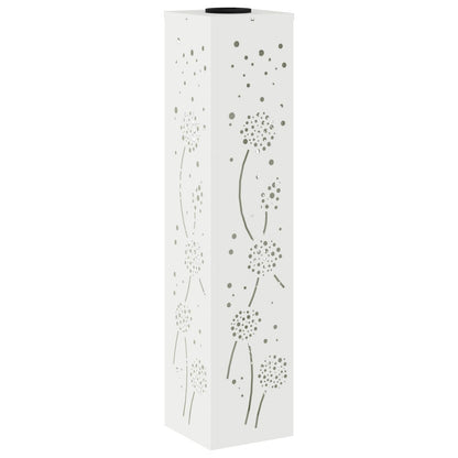 Solar LED Pathway Light 2 pcs Warm White 18 x 18 x 80 cm Dandelion Pattern White