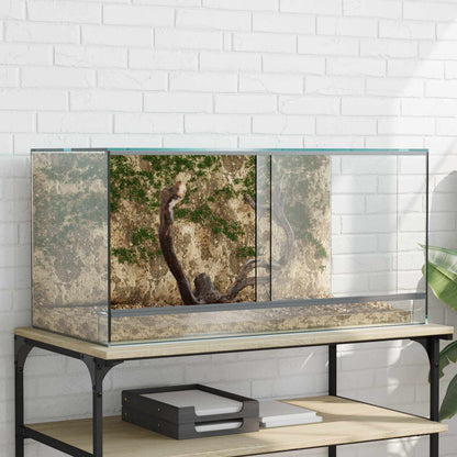vidaXL Terrarium with Storage Transparent 80 x 40 x 40 cm Glass 1
